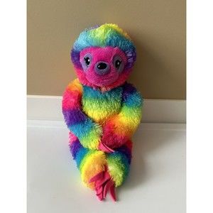 Build a Bear BAB Rainbow SLOTH 18" Stuffed Plush Hands & Feet Stick Together